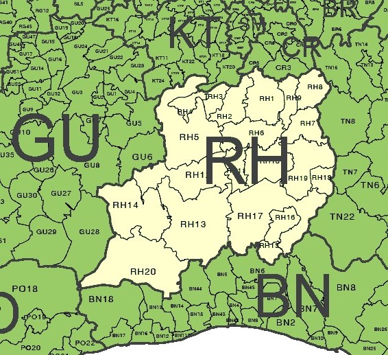 Horsham Drains Service Areas Map